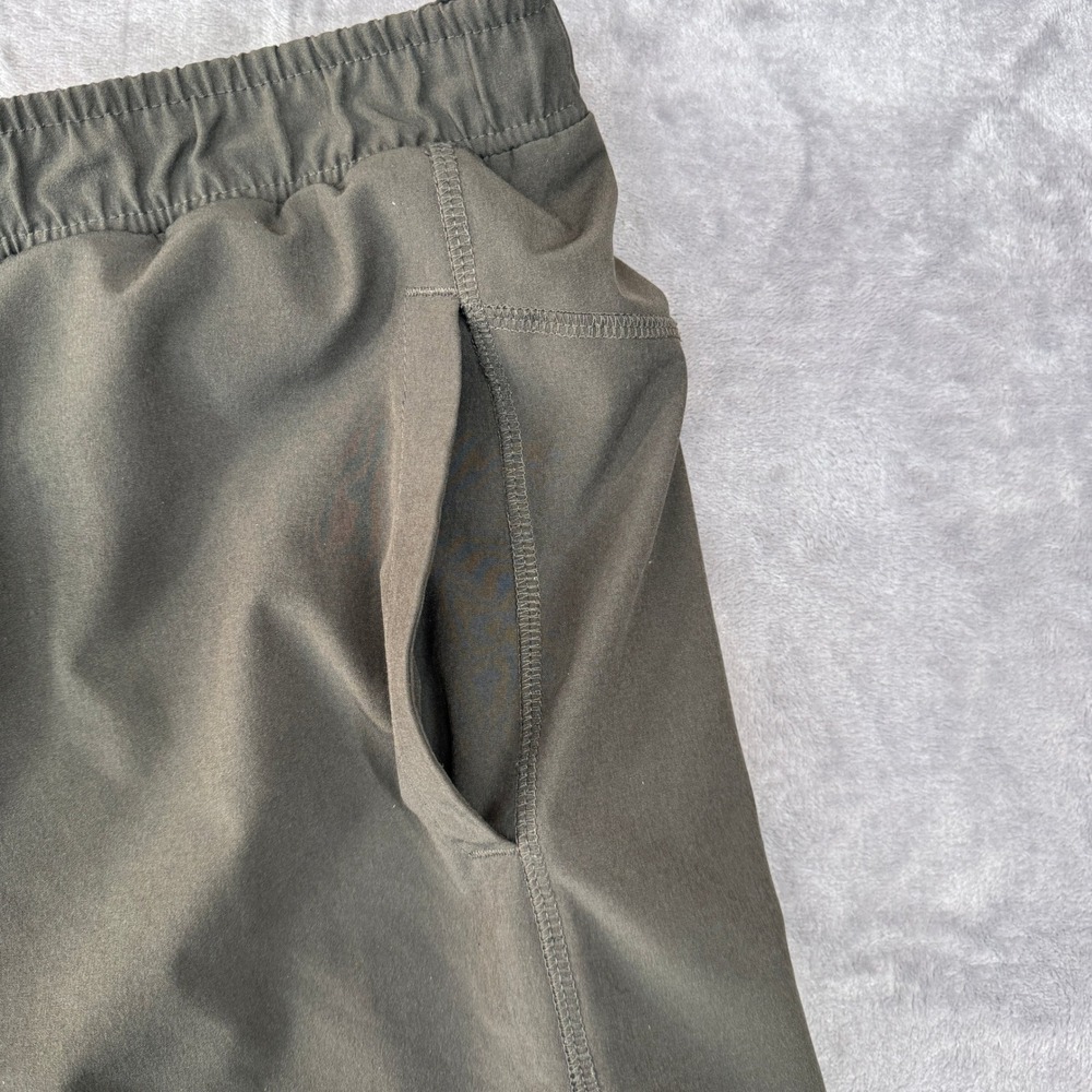 LL Bean Athletic Shorts Men Large Olive Green Performance Running Training OJDG5 - Picture 8 of 9